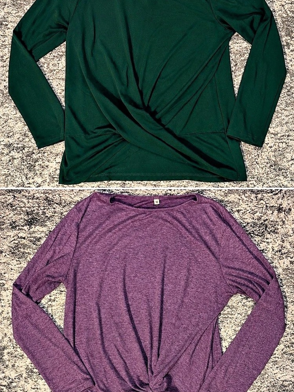 Long Sleeve Twist Front Tops Medium